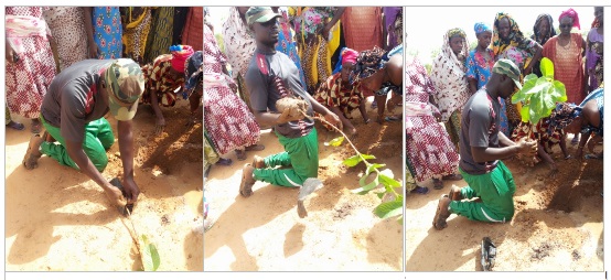 PLANTATION DES 140 FRUITIERS AU PERIMETRE DES FEMMES D'AGNAM LIDOUBE